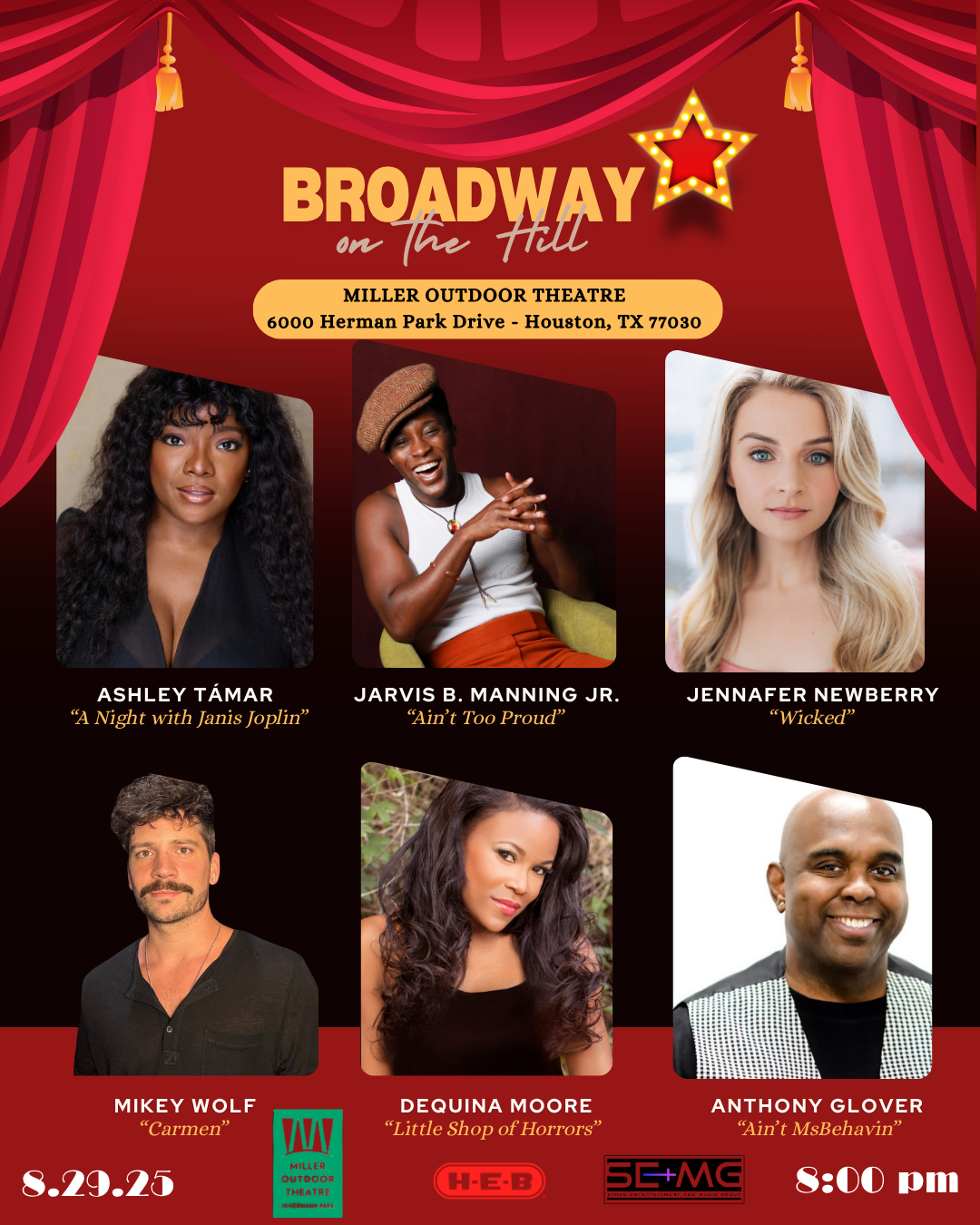 Broadway on the Hill — Miller Outdoor Theatre event poster